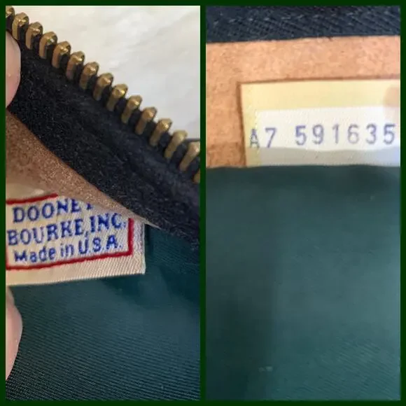 DOONEY & BOURKE Large Rare Vintage METRO Tote Black Pebbled All Weather Leather - Picture 13 of 16